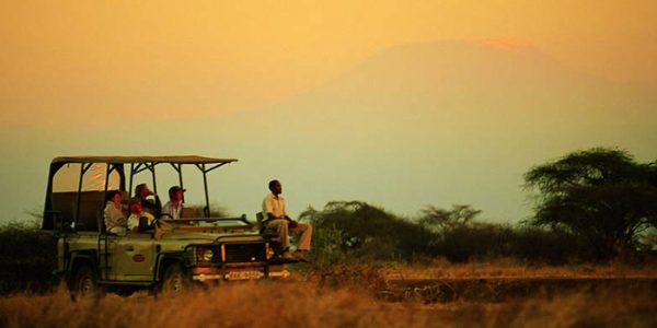 Sunset safari, Amboseli, Kenya