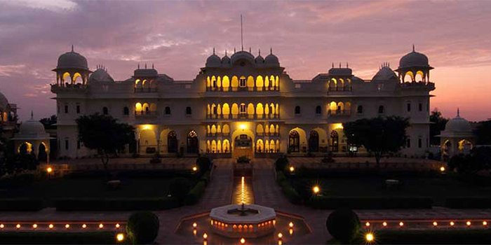 Facade at night