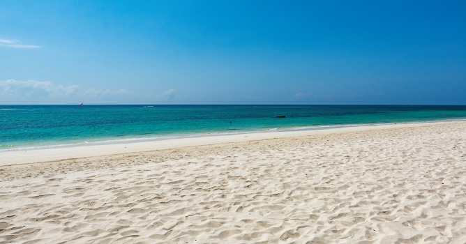 Spotless sandy beach