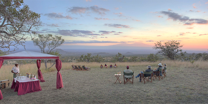 Sundowners with Kilimanjaro view