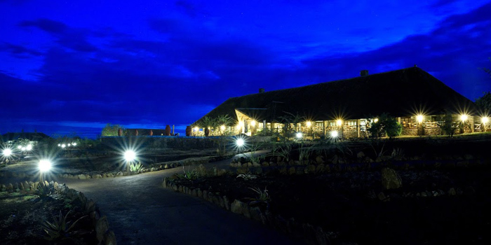 Lodge at night