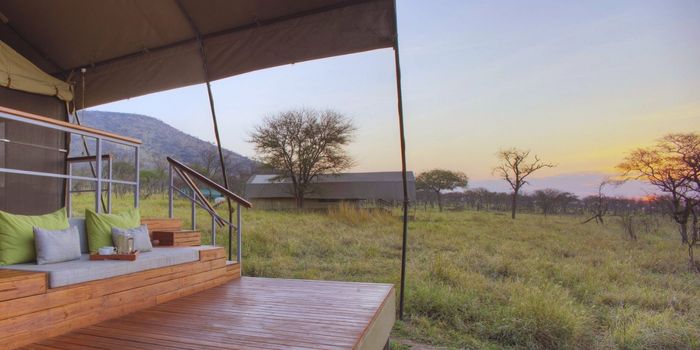 Exterior view of tent