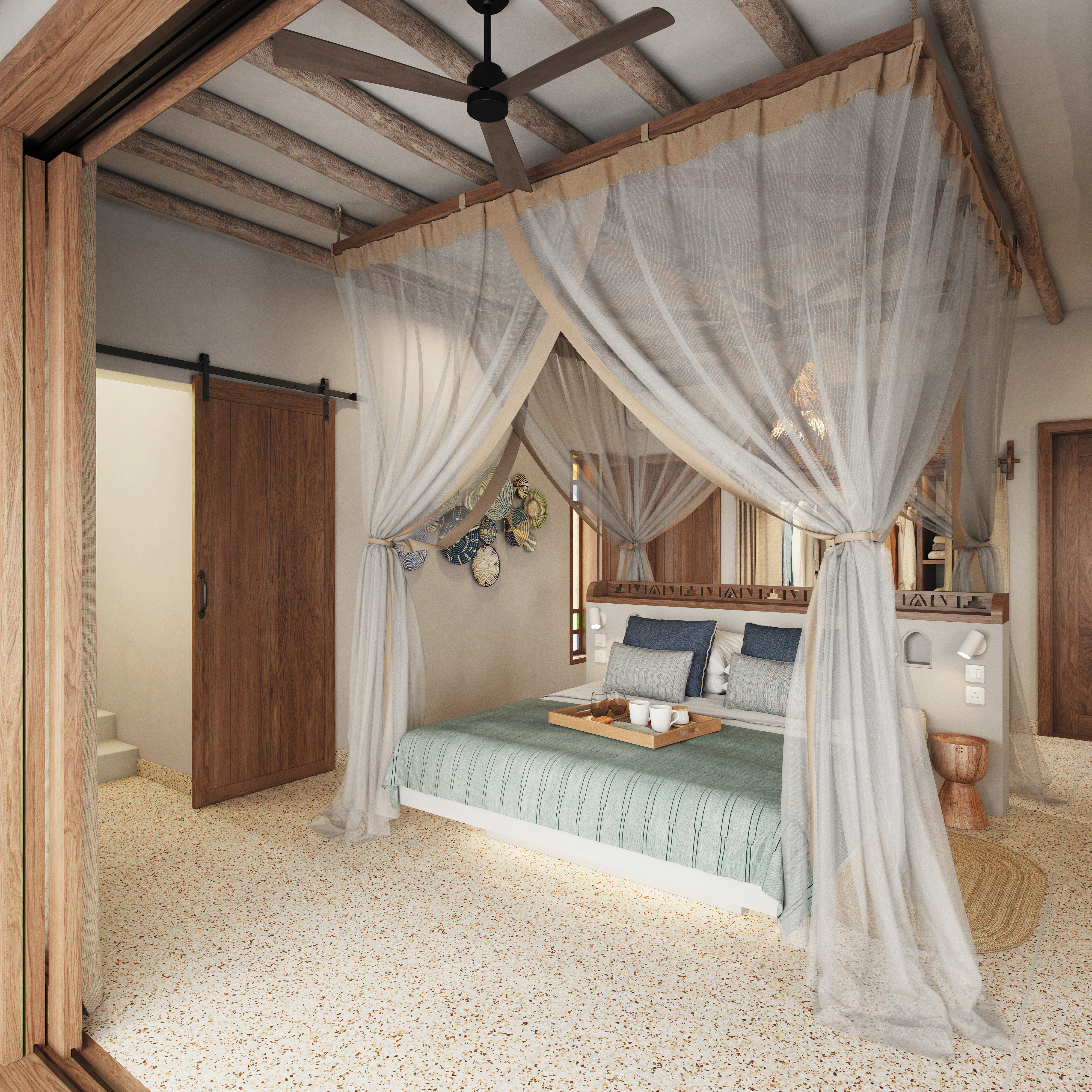 sea front villa bedroom