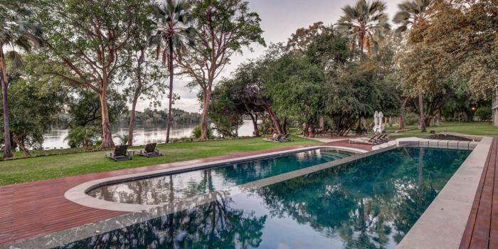 Swimming pool and Zambezi River