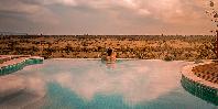 Relaxing in the pool