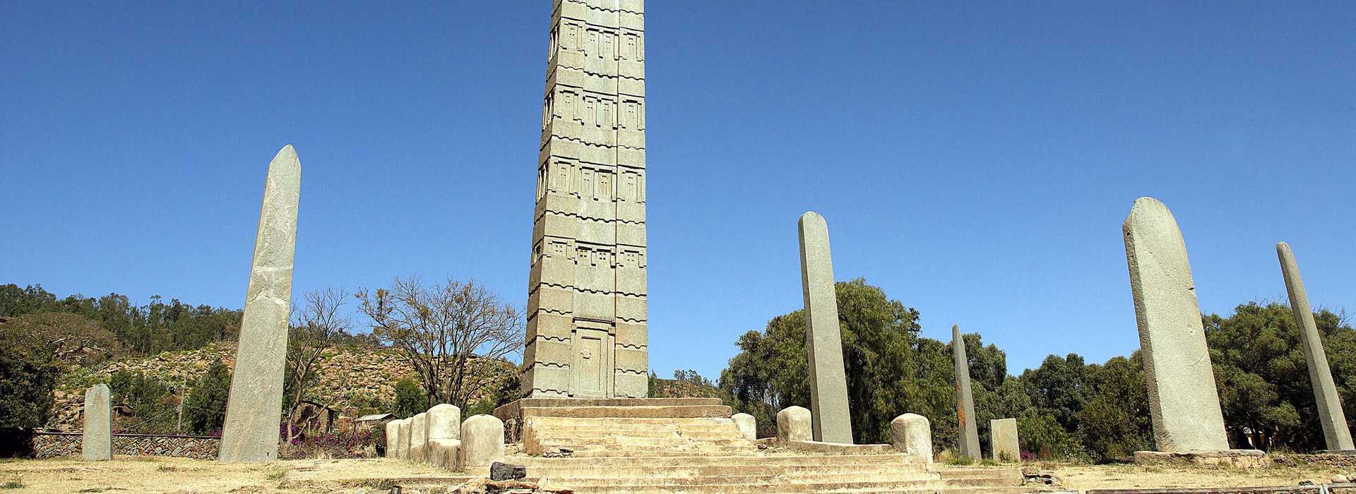 Carved granite obelisks at Axum