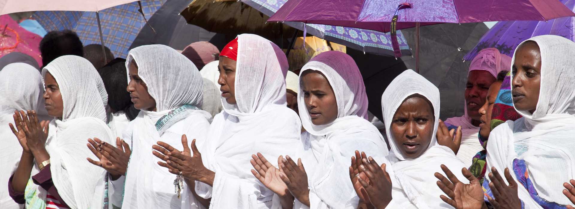 Local women celebrating the Festival of Epiphany