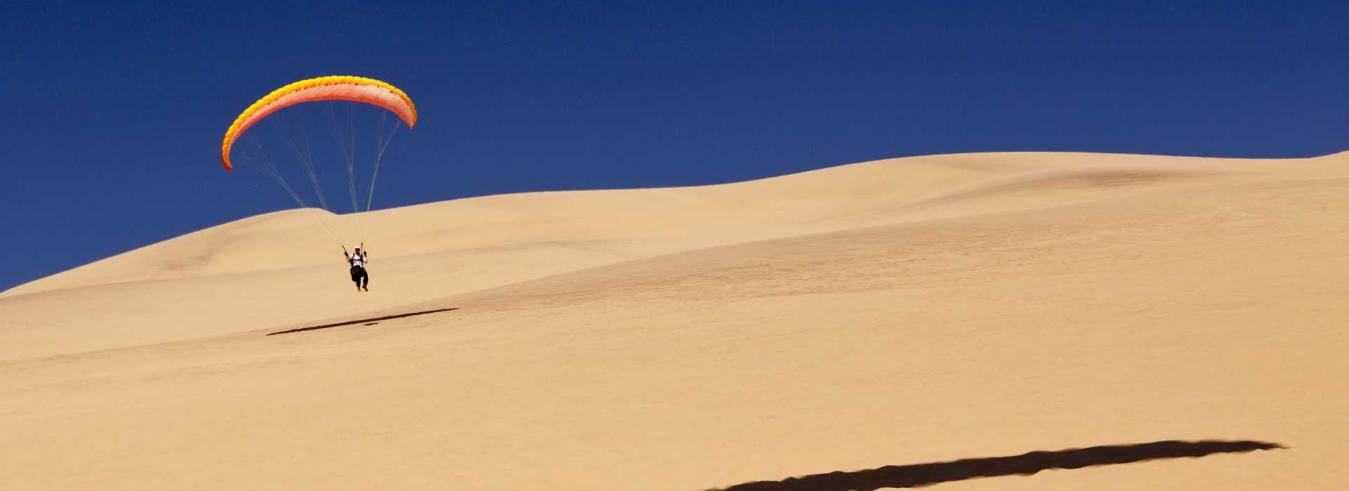 Paragliding over the dunes at Swakopmund