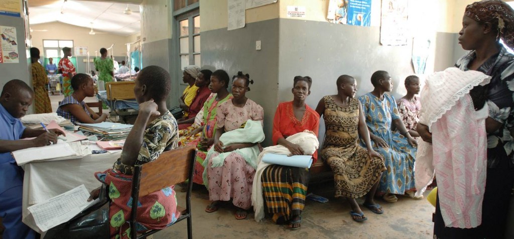 Women with babies in AMREF clinic