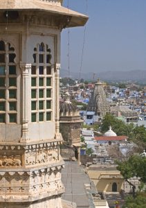 View from the CITY PALACE of UDAIPUR with the JAGDISH TEMPLE dedicated to Vishnu 