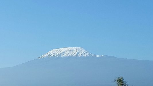 Mount Kilimanjaro as seen from Amboseli, Kenya