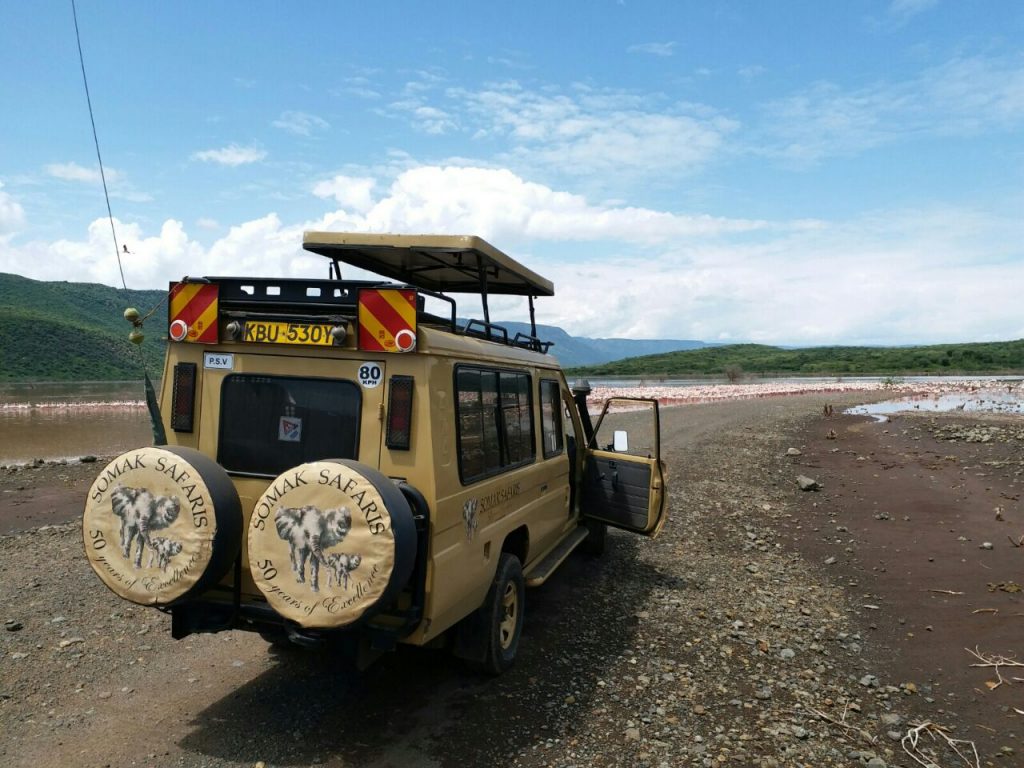 Somak safari vehicle by Lake Nakuru