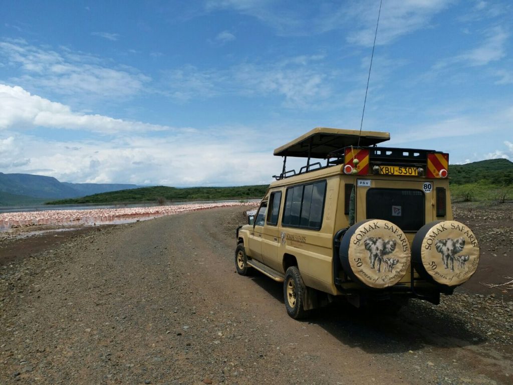 Somak car at Lake Nakuru