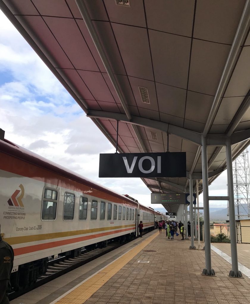 SGR Madaraka Express Train at Voi Station