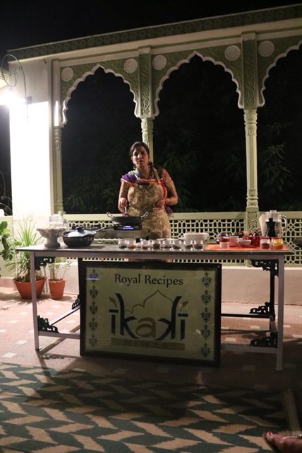 Cooking demonstration at Ikaki Niwas