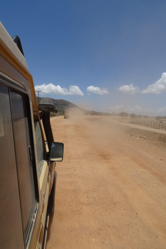 Dusty road on safari