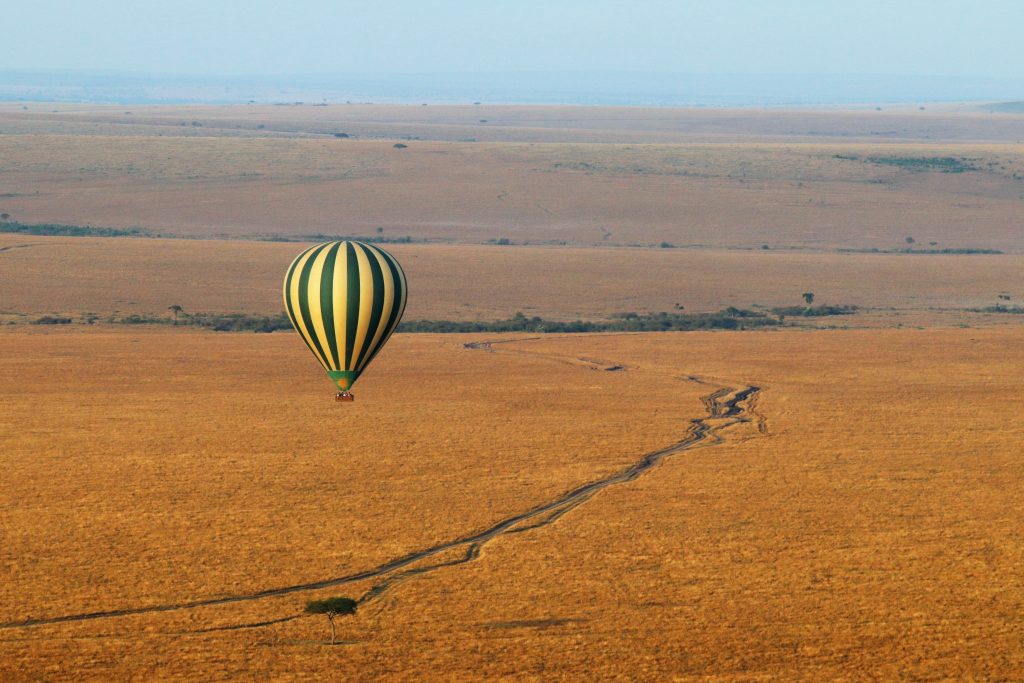 Hot air balloon ride across the Masai Mara