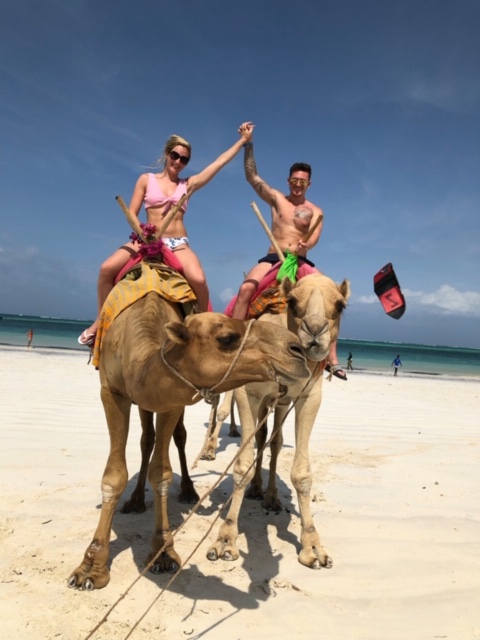 A camel ride in Mombasa