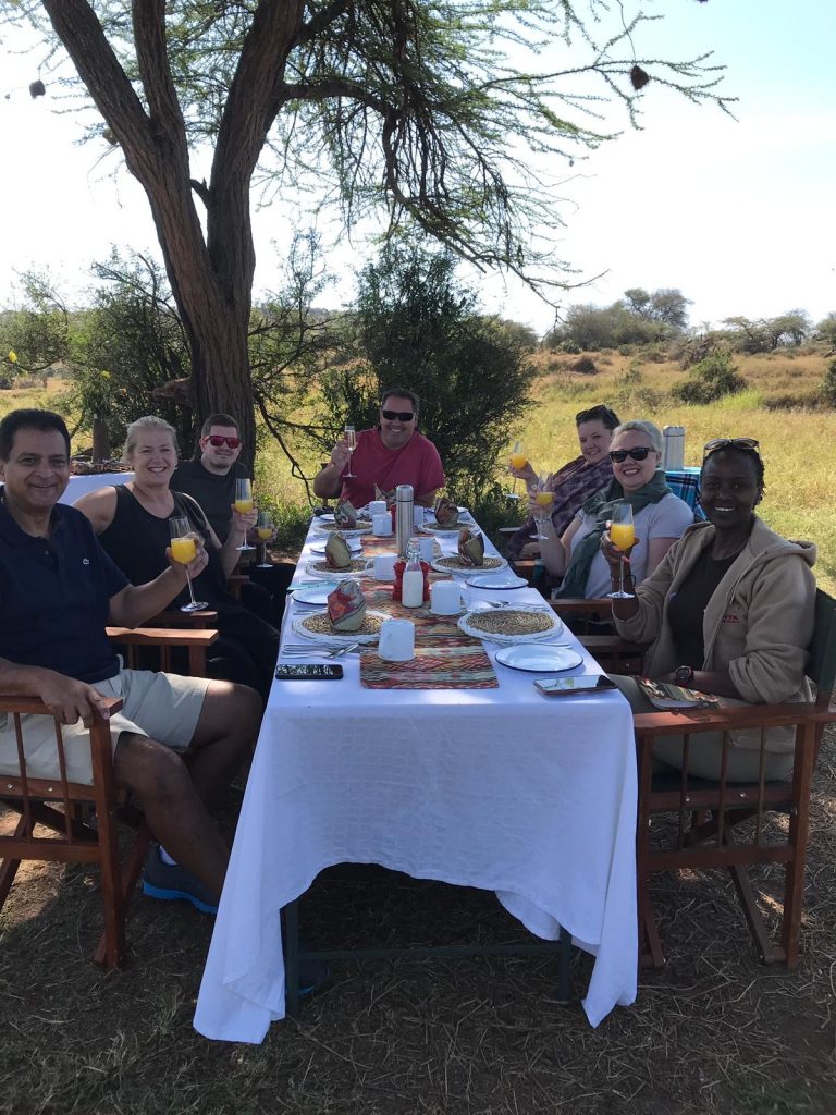 Al fresco breakfast in Loisaba